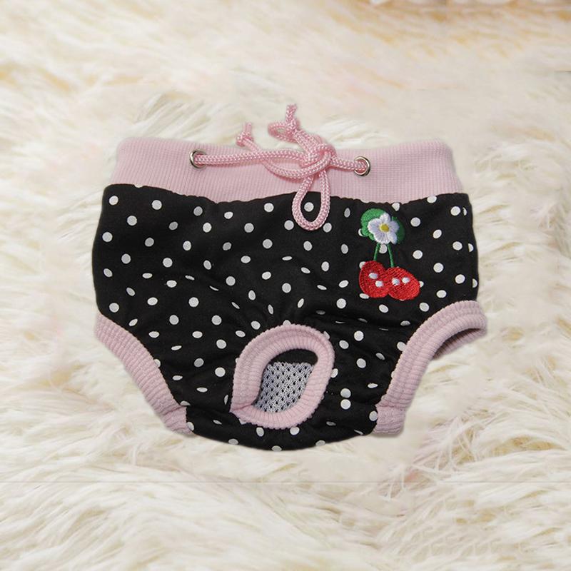 Pet Dog Shorts Sanitary Physiological Pants Cute Fruit Print Diaper Dog Shorts Washable Female Dog Panties Underwear Briefs Dc05