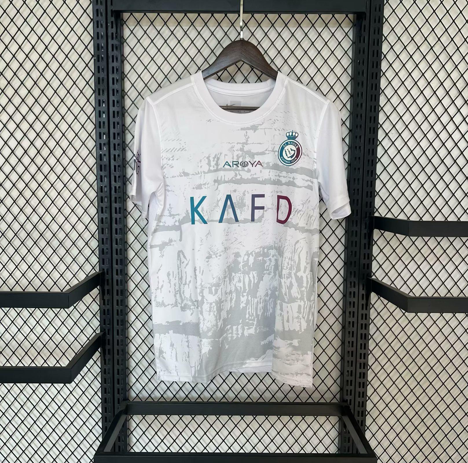 

23-24 Saudi Riyadh Victory Second Away Jersey No. 7 Ronaldo Fan Edition Short Sleeve Football Jersey XXL