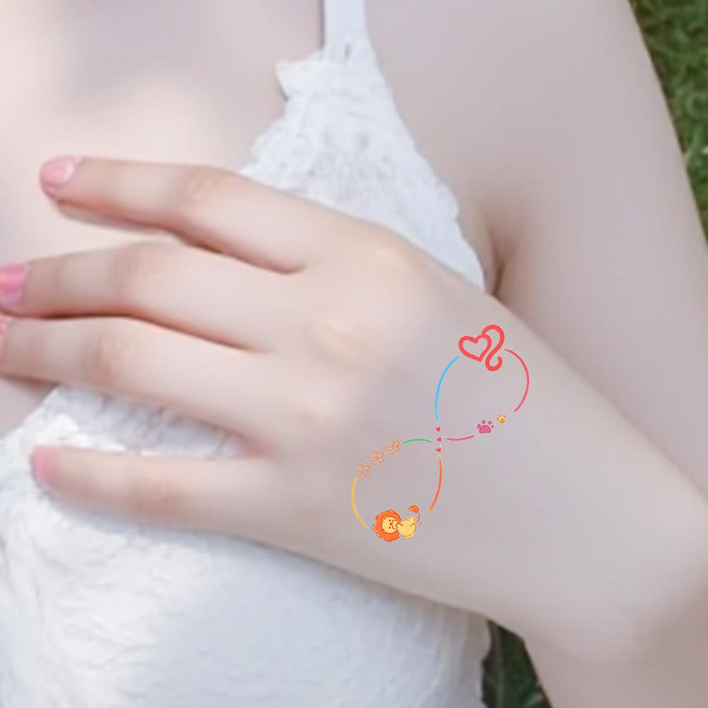 Zwölf bunte Tattoo-Aufkleber Wasserdicht Lang anhaltender Aufkleber Schlüsselbein Niedlich Damen V1U5