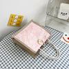 Net Red Carrying Linen Bag Female Fashion Work Out Hand Bento Bag Day System Ins Small Satchel