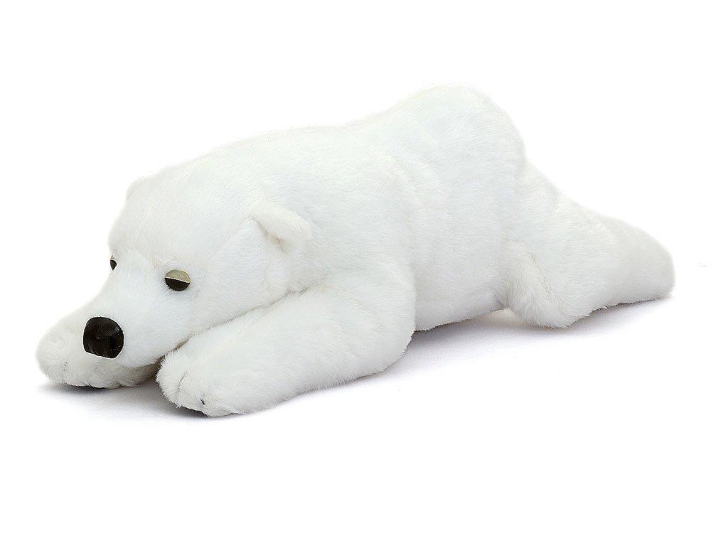 Carolata Polar Bear Plush Toy (LargeNestling SeriesSoft Touch) Realistic Bear Animal Toy Doll Gift Present Birthday (Twice Tested)  Christmas Present