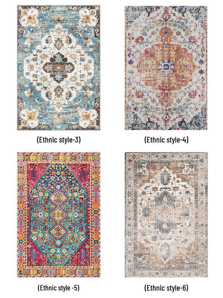 Retro Pastoral American Style Imitation Cashmere Living Room Carpet