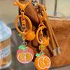 Bag Pendant 1:1 Realistic Orange Shape Resin Keychain with Bell Sound High Simulation Fruit Charm Key