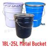 ZISIZ Round Iron Empty Paint Bucket