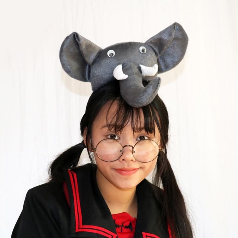 Girl Cartoon Headbands Festive Elephant Headwear Hairbands Fun Headwear