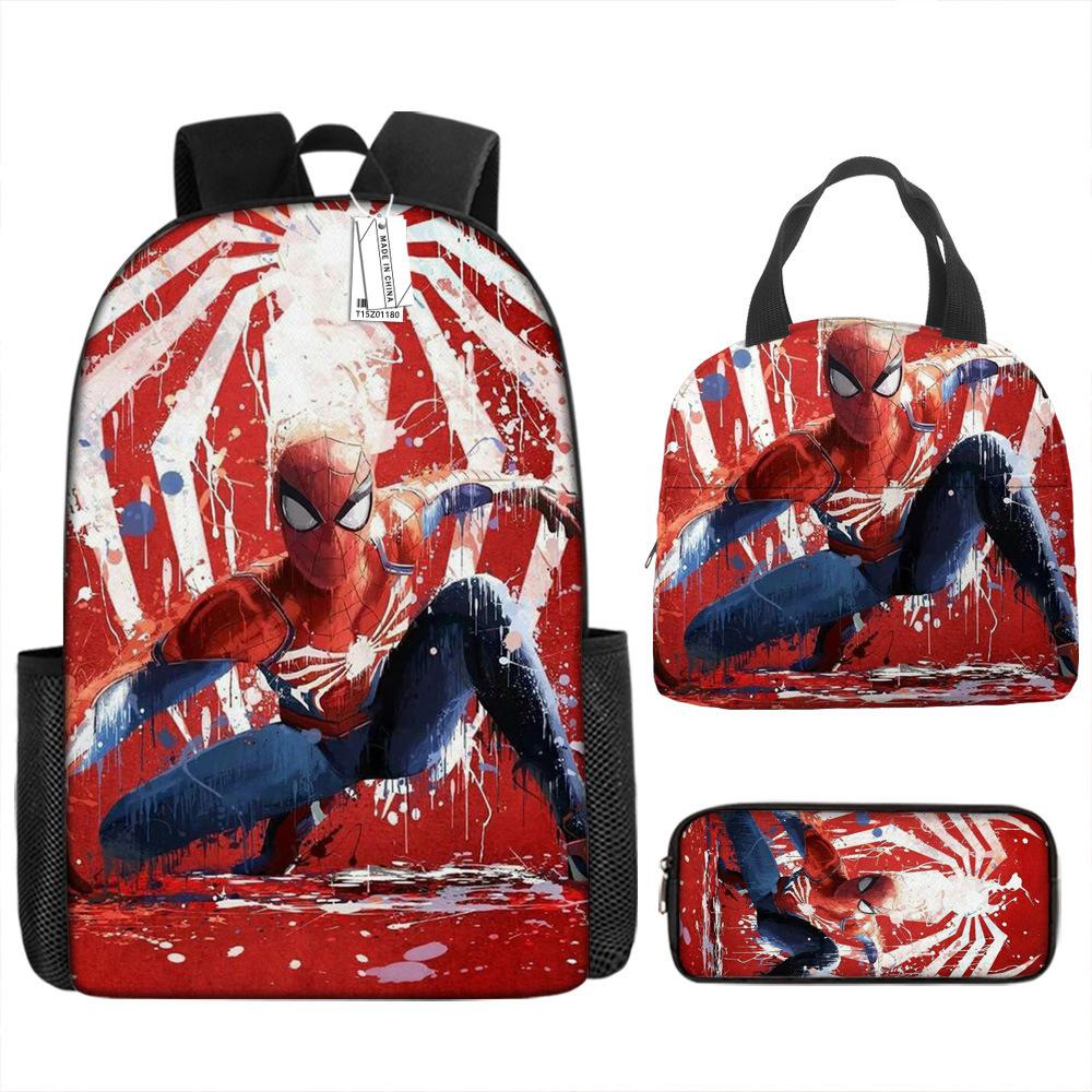 Backpack Elementary School Bag Children'S Lunch Bag Pencil Case Three-Piece Set