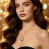 SENIKO Collane di perle barocche di grandi dimensioni d'acqua dolce naturale per donna Ciondolo con zirconi cubici di fiori alla moda con catena regalo di compleanno
