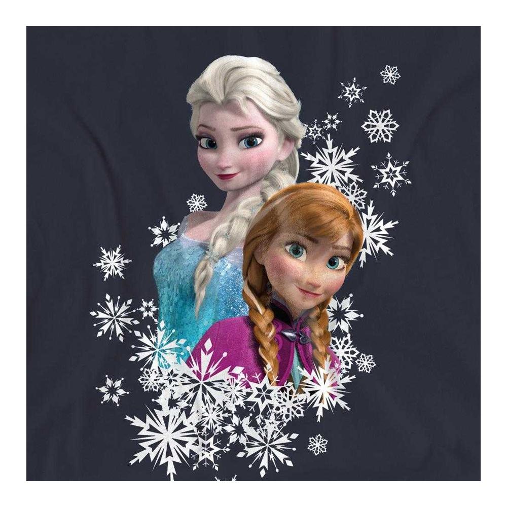Frozen Womens/Ladies Anna And Elsa Snowflake Portrait T-Shirt