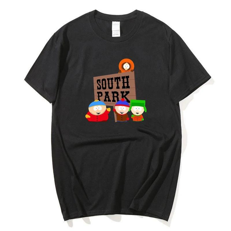 Аниме Саус Парк Принт Графическая Футболка Унисекс Мужская Женская Летняя Повседневная Свободная С Коротким Рукавом Топ Одежда Мода Милая Футболка S