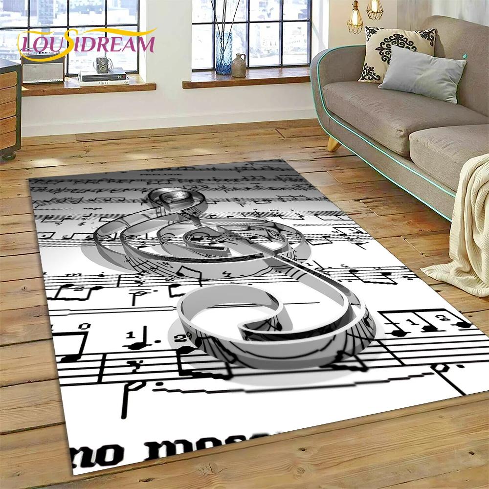 3D Piano Art kreatywna nuta dywan dywan dla domu salon sypialnia Sofa wycieraczka wystrój, dywanik dziecięcy antypoślizgowa mata podłogowa