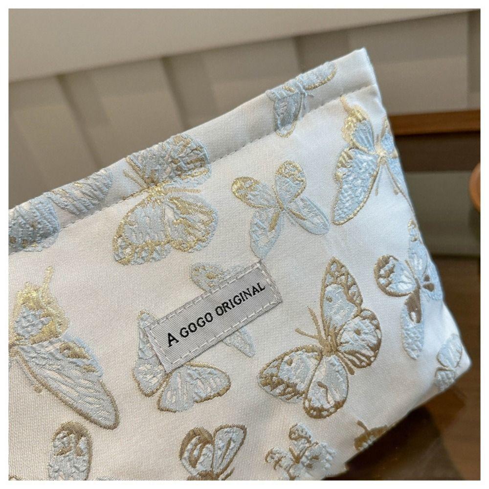 Fashion Canvas Makeup Bag Blue Cosmetics Storage Bag Pink Toiletry Bag Travel