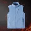 Pánská vesta Polar Fleece Regular Fit Vesta se stojáčkem bez rukávů Kabát s kapsami na zip Tepelně izolační vesta