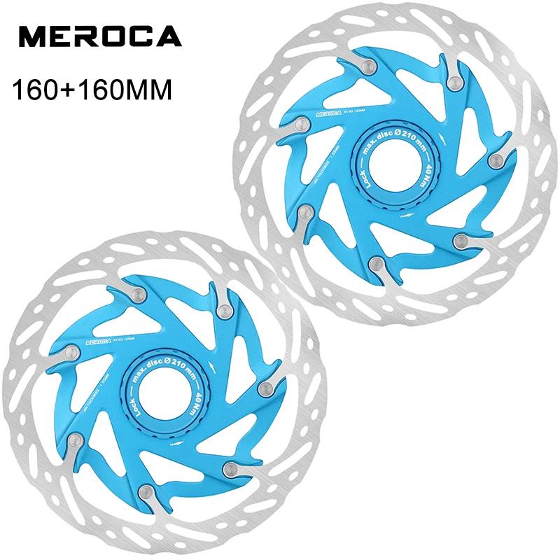 MEROCA XR Bicycle Brake Rotor 140MM 160MM Bike Centerlock Rotor Heat Dissipation Floating Rotors Cycling Parts
