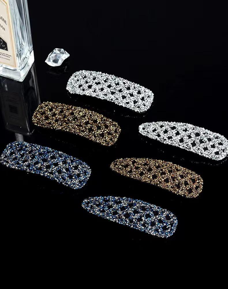 Korean Rhinestone Diamond-Edge Hairpin for Women: Stylish One-Word Clip for Bangs and Side Hair