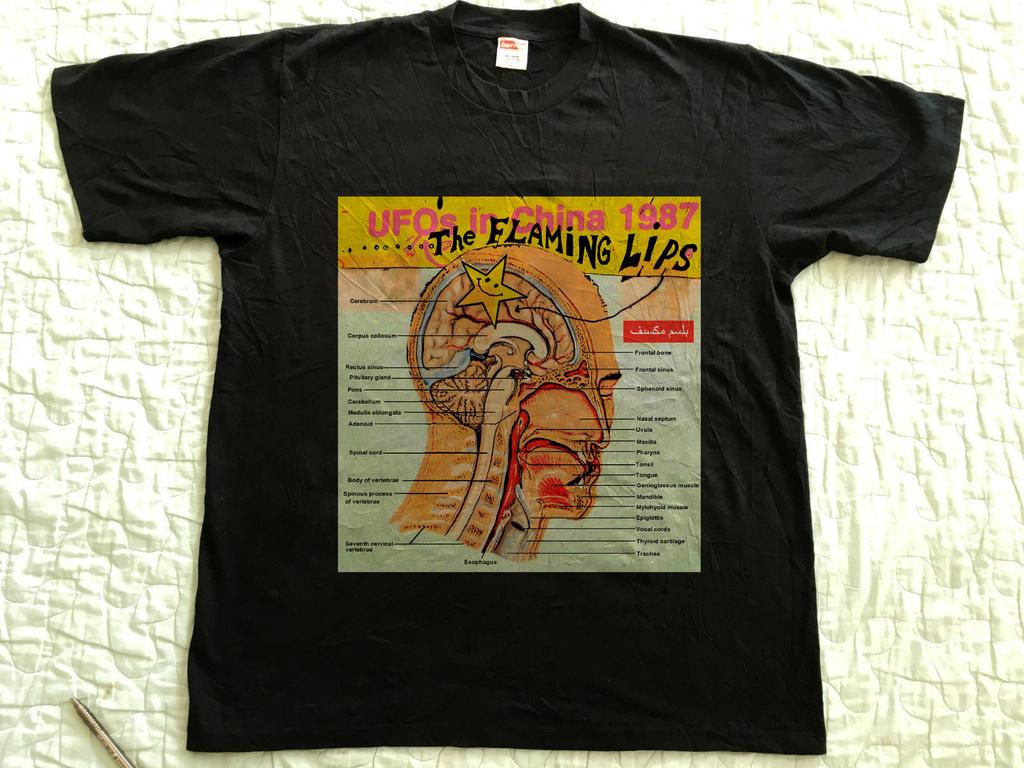 Vintage 90s Flaming Lips T-Shirt UFO’s In China 1987 For Fan Gifts VA611