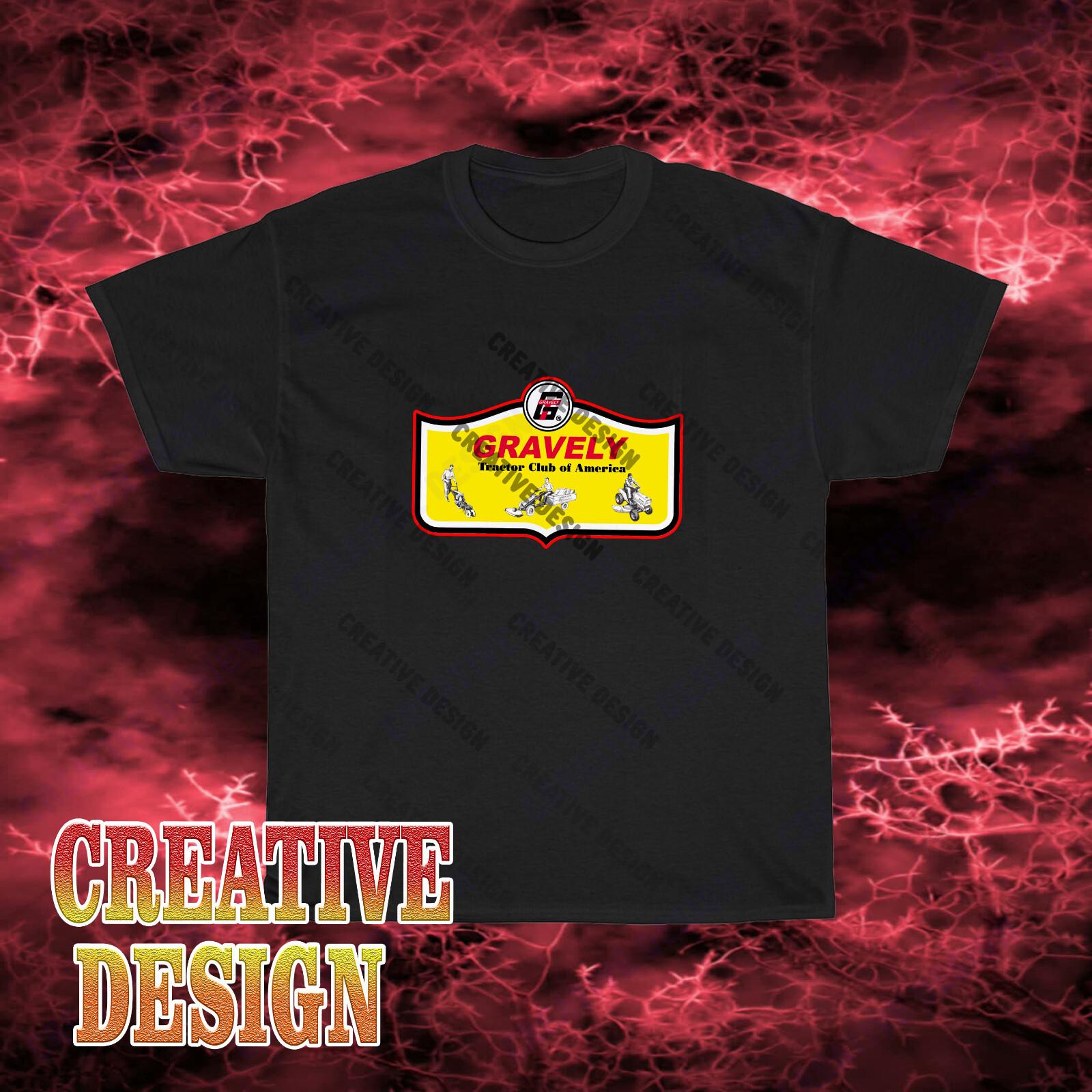 New Design Gravely Tractor Logo Unisex Black T-Shirt L
