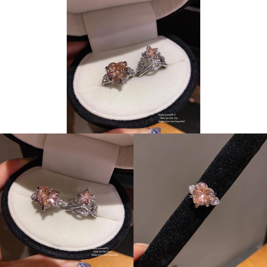 Zirkon Herz Offener Ring Für Damen Mit Zirkonia Schmuck Modeaccessoire