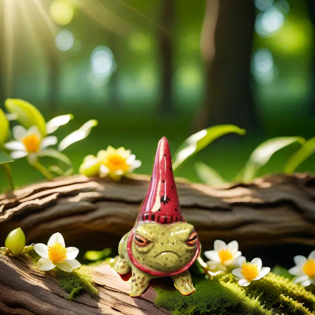 Resin frog ornament wearing a hat for Decorate Living Room Balcony or Perfect Yard and Holiday Supplies for Patio and Lawn Décor