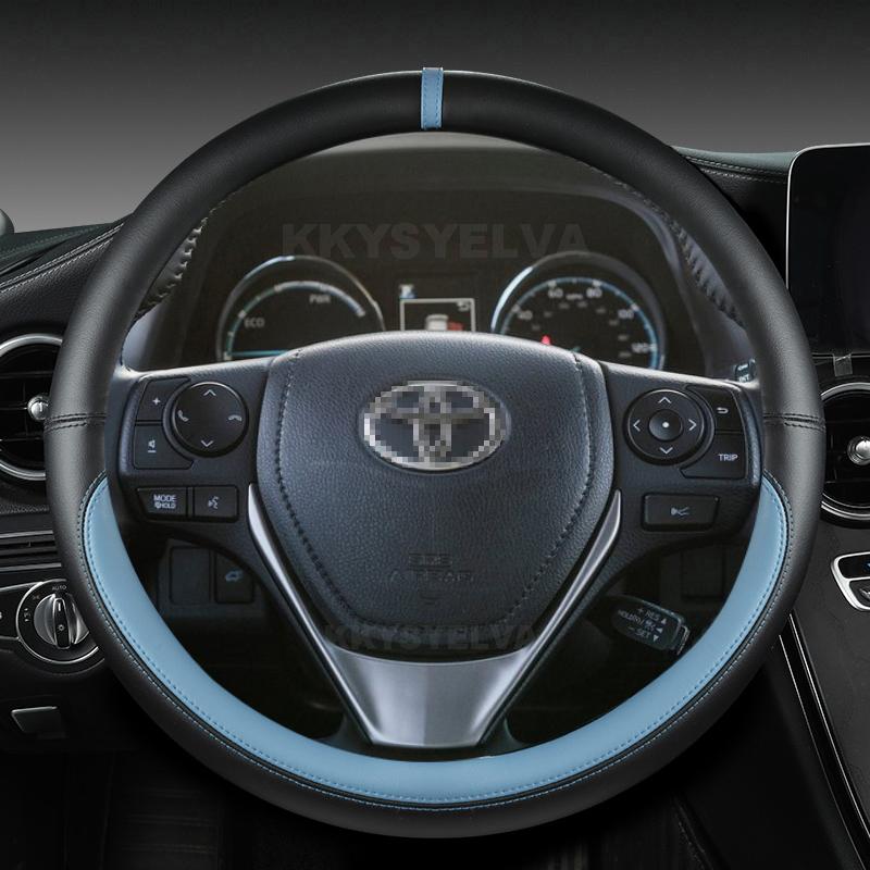 PU Leather Car Steering Wheel Cover For Toyota RAV4 2013- Corolla 2013-2017 Scion iM 2016 Auris 2013-2016 Auto Accessories