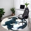 1pc Rabbit Yin Yang Chair Carpet for Office, Round Non Slip Durable Large Size Office Carpet, Suitable for Office