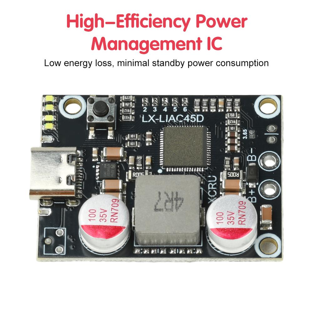 2-6S PD 45W Fast Charging Mobile Power Module DIY Power Bank Mainboard Supports Lithium-Ion and Lithium Iron Phosphate Battery