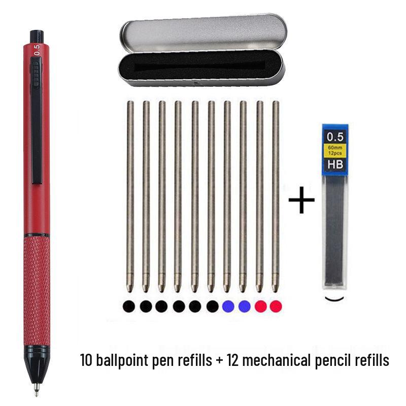 4-in-1 Multifunktionsstift: Mehrfarbiger Kugelschreiber, Druckbleistift, Gelstift mit Schwerkraft-Sensor-Technologie