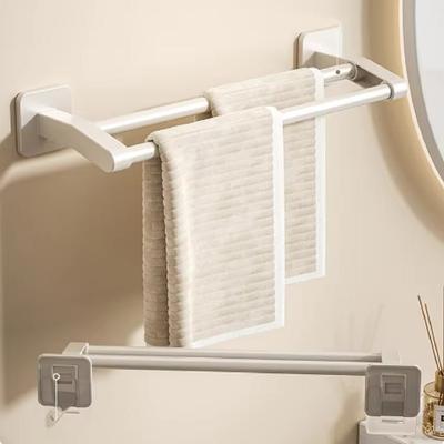 1PC Towel Rack, Bathroom Perforated Suction Cup, Wall Mounted Storage Rack, Toilet Storage, Bathroom Towel Rod