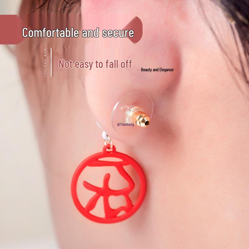 UFO Ear Plug Earrings with Anti-Drop Buckle Support