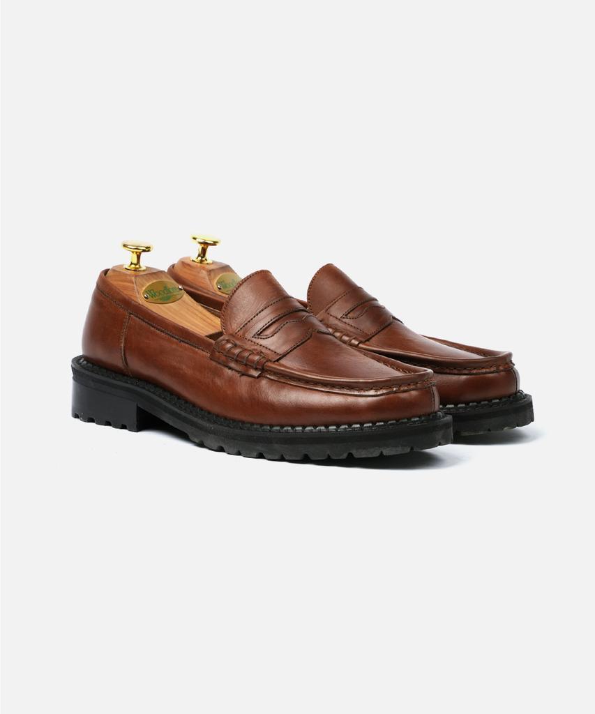 Custommood Richard Cowhide Penny Loafers (Italy Oil Brown)
