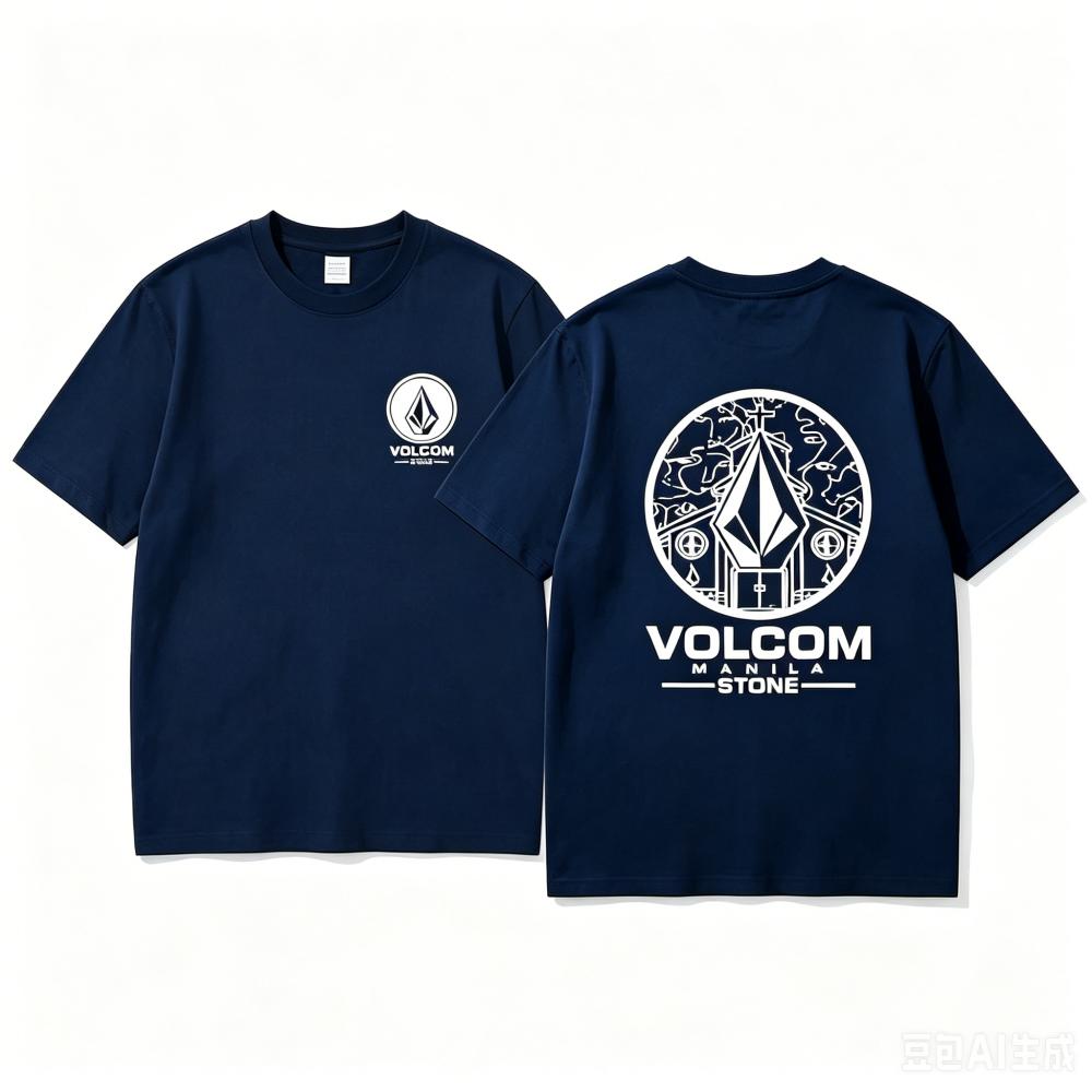 Volcom Men's T-shirt Short-sleeved Tee Sweatshirt Hip-hop Fashion Casual Street Outdoor Spring and Summer Sportswear Clothing