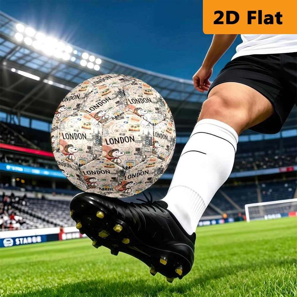Travel Postcard Collage London Brazil Paris Football Suitable For Both Training And Competition No 5 Football Outdoor Sports Very Elastic