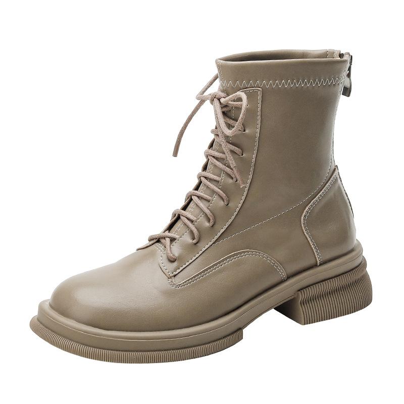 Осенние и зимние женские одинарные ботинки в британском стиле — фото 7