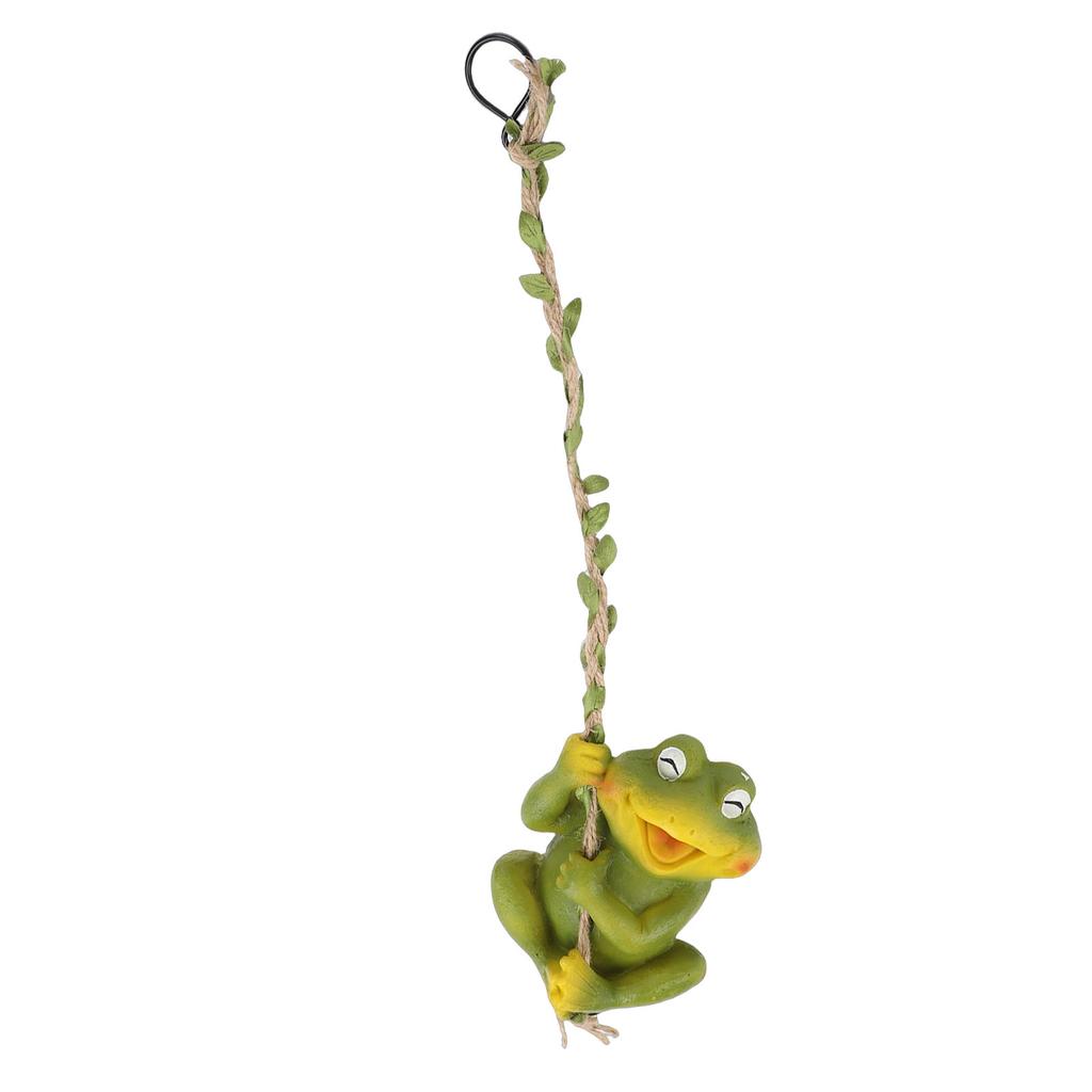 Frog Garden Statue Resin Cute Cartoon Animal Tree Hanging Garden Decor for Yard Porch Windowsill