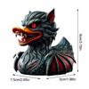 Speciaal Gevormd Eendenornament Buitenaardse Eendenbeeldje Kwaadaardig Grappig Hars Eend Woondecoratie Ornament Auto-ornament