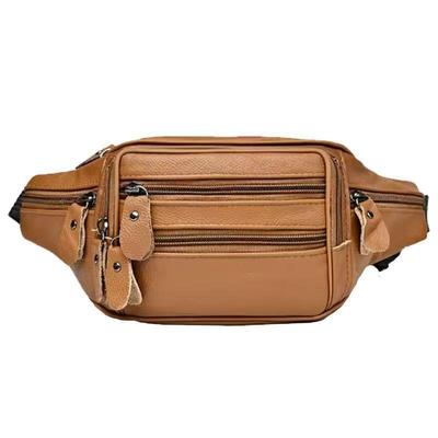 2025 Koreanischer Stil Echte Leder Crossbody Bauchtasche - Oberste Schicht Rindsleder