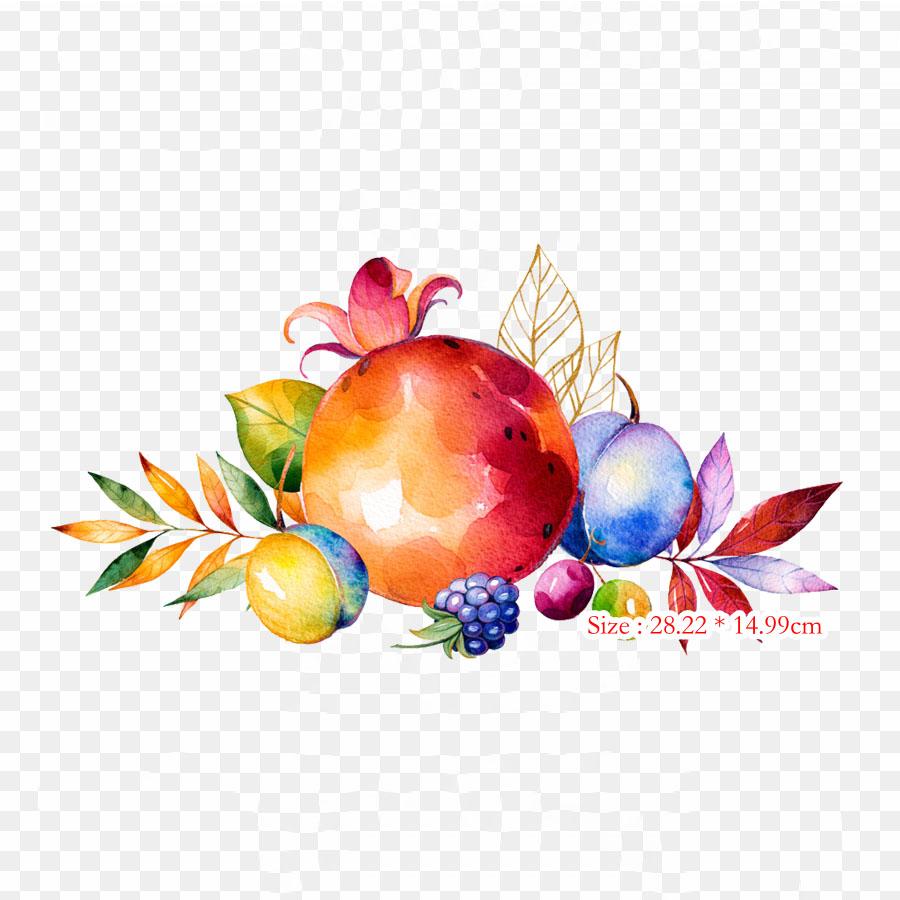 Fruits And Vegetable Vegetable Pumpkin Iron On Heat Transfer Printing Vinyl Patches Sticker for Clothes DIY Appliques Washable Patches