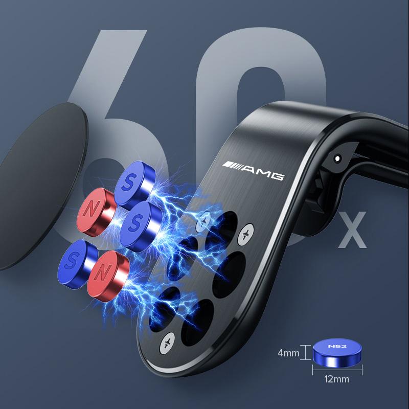 Magnetic Car Phone Holder GPS Navigator Stand Valve Cover For Mercedes Benz AMG GLE GLS CLA CLE GLC CLS GLA W223 W213 W206 W464