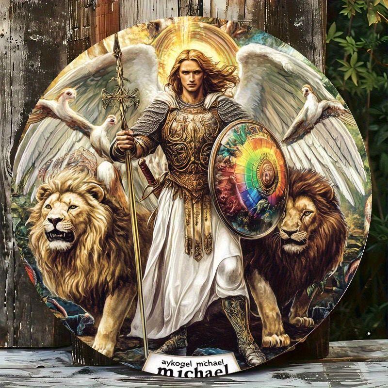 Retro Round Metal Panel for Living Room Bedroom Garage