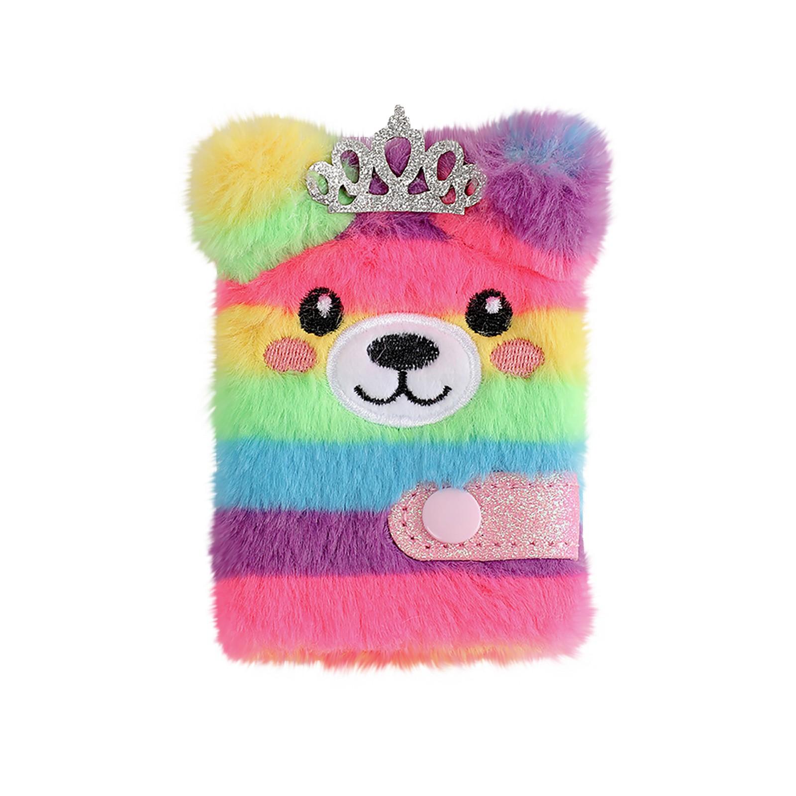 

Мультяшный плюшевый блокнот для студента A5 Дневник для девочки Справочник для девочки Подарочная книга One Size