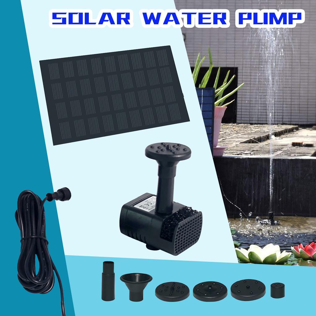 Outdoor Solar Powered Bird Bath Water For Pool Garden Aquarium