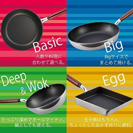 Hokuriku Alumi Deep Frying Pan 22cm Gas Only Lightweight Cast Style Light Teflon Coating Made Japan