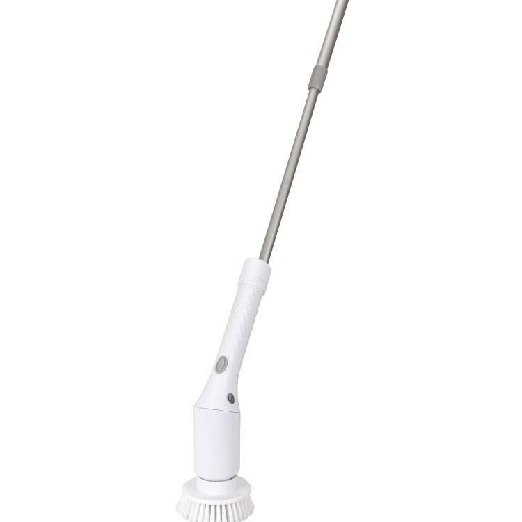 

Телескопическая электрическая щетка для уборки с вращающимся локтем для ванной комнаты и пола белый