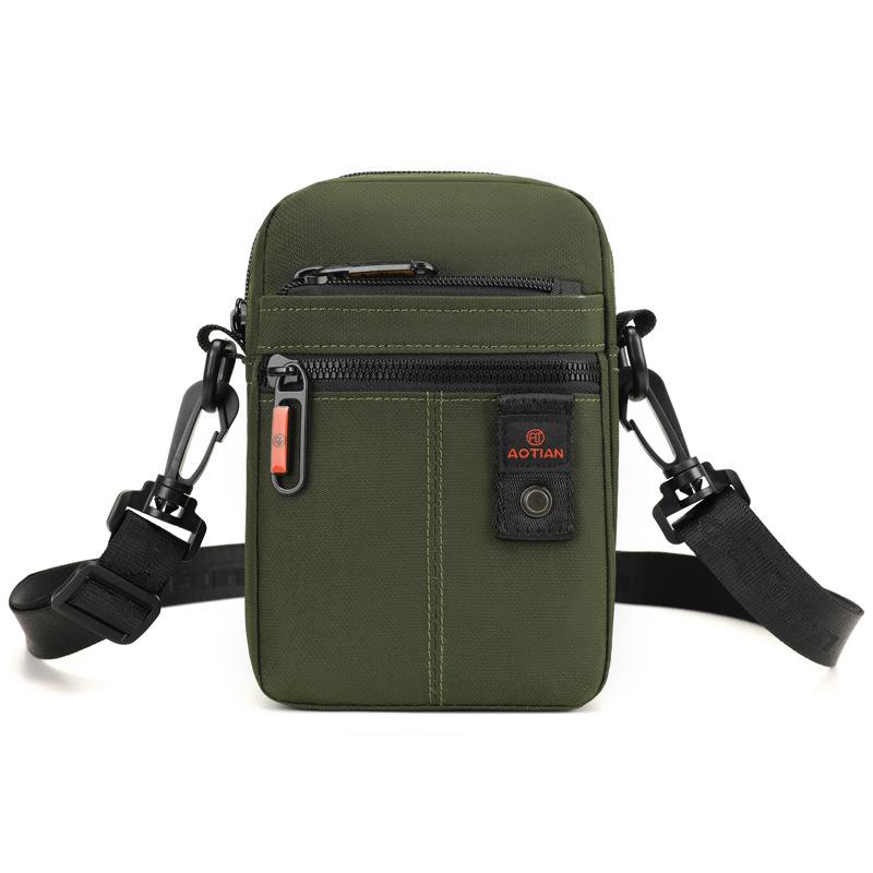 Mini Mobile Phone Bag Men's Shoulder Crossbody Bag Oxford Waist Bag