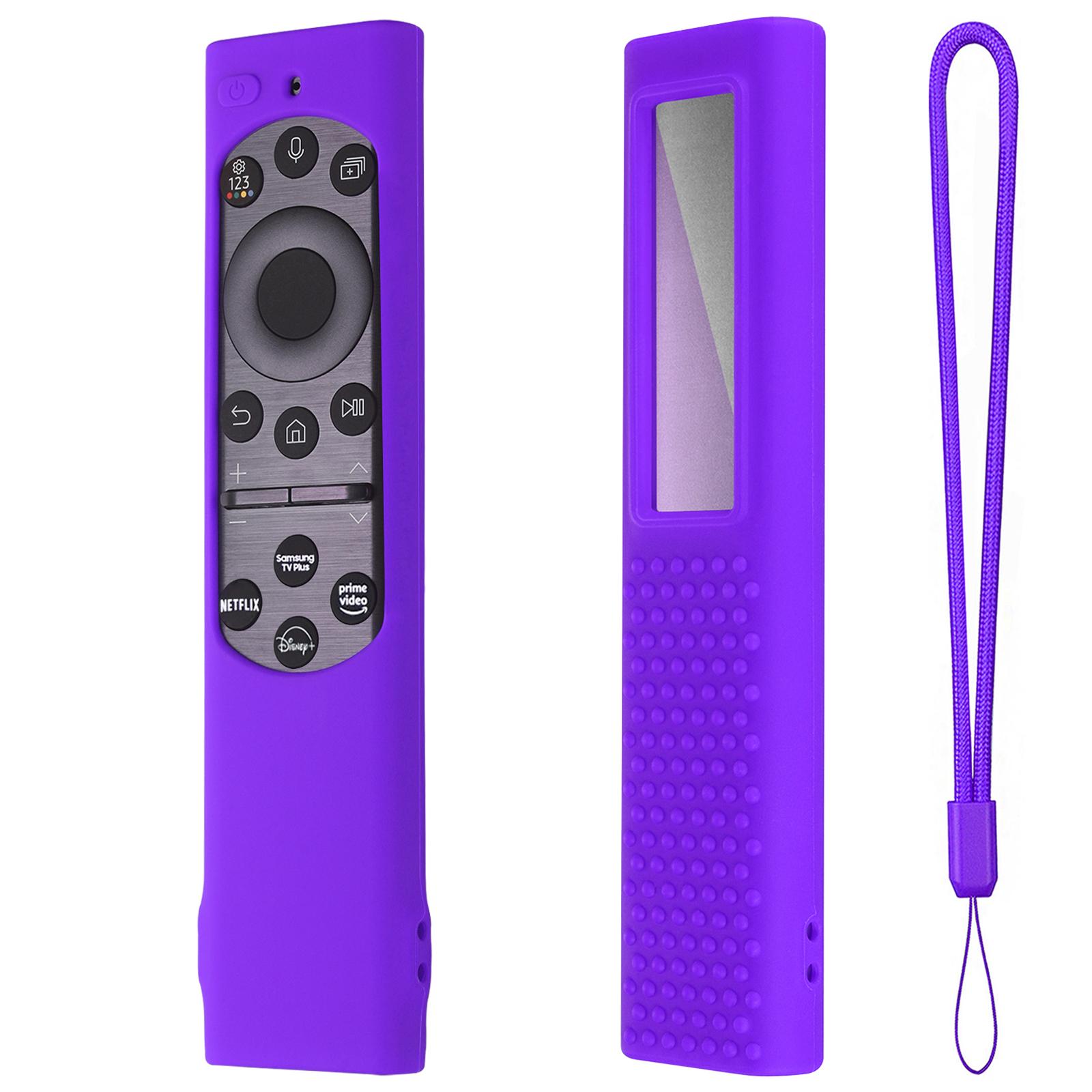 

Силиконовый защитный чехол для телевизора с пультом дистанционного управления, пылезащитный чехол, совместимый для Samsung BN59-01265A BN59-01357A BN59-01390A RMCSPB1FP1 purple suit