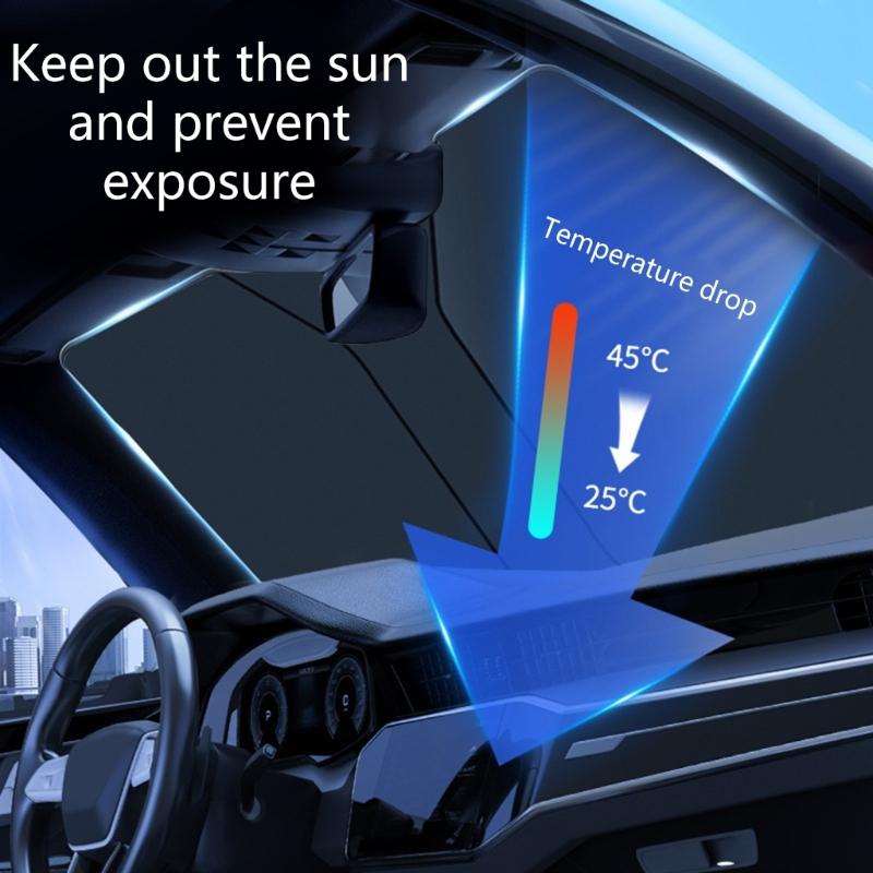 Car Interior Windshield Cover Sunshades Umbrellas Foldable Covers UV Block Front Window Protect Vehicle from Heat