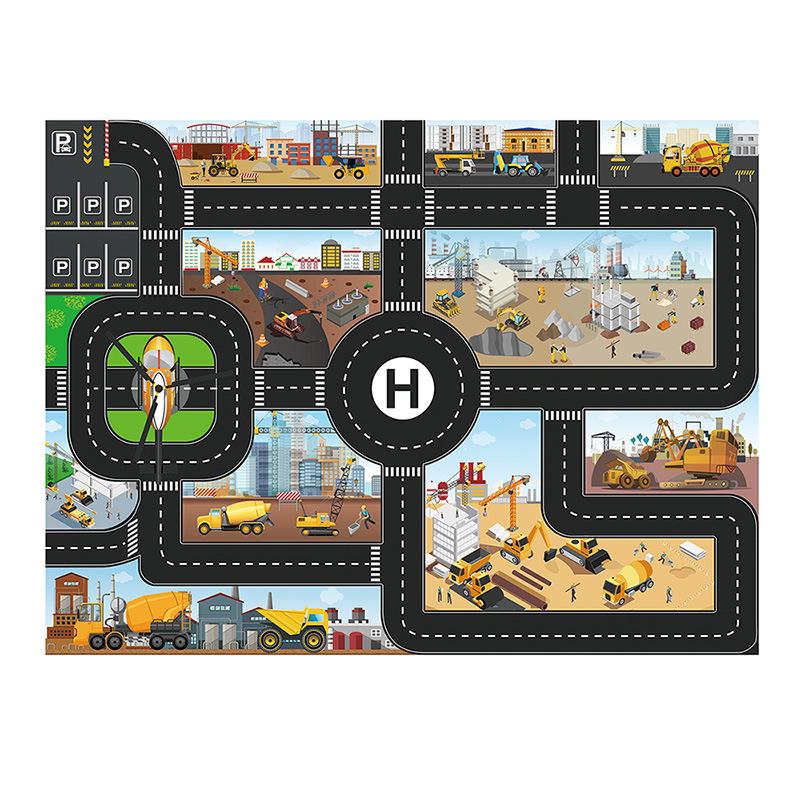 12-Piece Engineering Transport Vehicle Set with Opening Doors and Inertia Action - Children's Toy