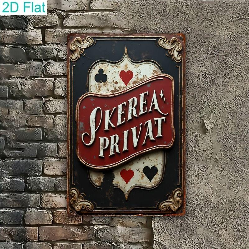 Playing Cards Poster Metal Sign 20x30cm Wall Art