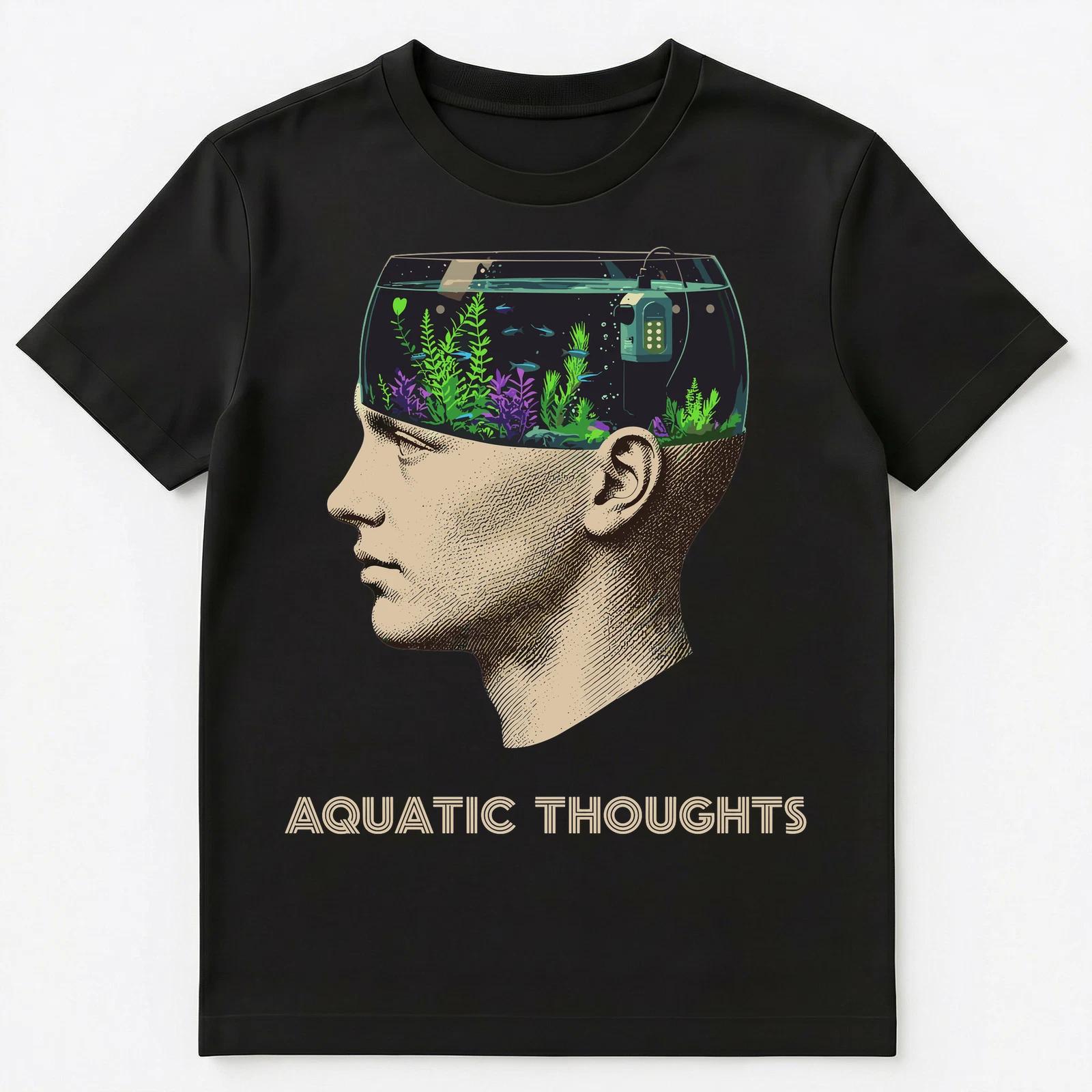 Aquarium Enthusiast Aquatic Thoughts Marine Life Unisex T-Shirt XL