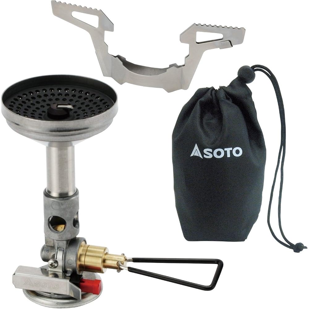 Soto Windmaster SOD-310 Compact Single Burner Stove with Micro Regulator and Storage Pouch for Solo Trekking and Mountaineering