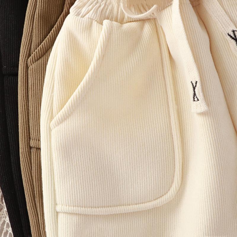 Kids Warm Velvet Pants Winter Boys Girls Plush Thick Cotton Trousers Teenage Pants Autumn Casual Trousers Children Clothes